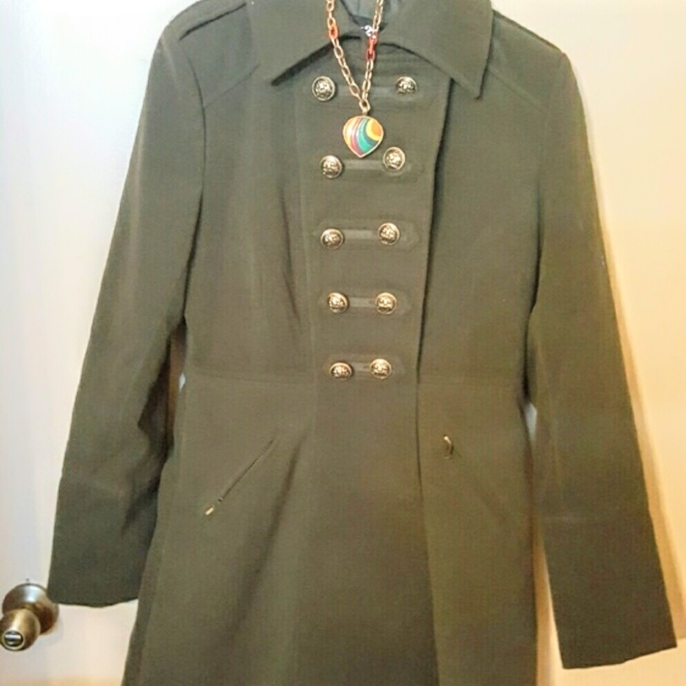 🏆Host Pick Forever 21 olive green coat - Picture 1 of 8